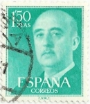 Stamps Spain -  SERIE BÁSICA FRANCO. VALOR FACIAL 1,50 Pts. EDIFIL 1155