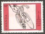 Stamps Rwanda -  935 - Olimpiadas de Moscú, ciclismo