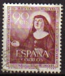 Stamps Spain -  ESPAÑA 1952 1116 Sello º XXXV Congreso Eucarístico Internacional Barcelona Sta. Micaela