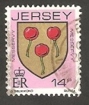 Stamps Jersey -  261 - Blasón de la familia de Messervy