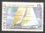 Stamps New Zealand -  1155 - Challenge Cup America 1992