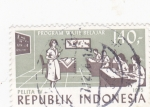 Stamps Indonesia -  enseñanza