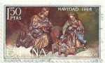 Stamps Spain -  NAVIDAD 1966. NACIMIENTO, DE PEDRO DUQUE CORNEJO. EDIFIL 1764