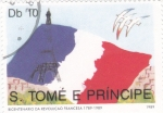 Stamps So Tom and Prncipe -  bicentenario revolución francesa 1789-1989