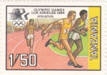 Stamps Tanzania -  olimpiada de Los Angeles