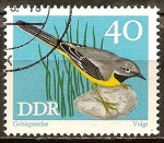 Stamps Germany -   Conservación, pájaros cantores, lavandera gris (DDR).