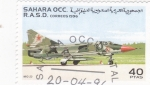 Sellos de Africa - Marruecos -  avión de combate- Mig-23