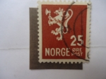 Sellos del Mundo : Europe : Norway : León Heráldico -( S/197))