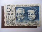 Stamps Mexico -  Constituyentes de 1857 - Valentín Gómez Farias y Melchor Ocampo.