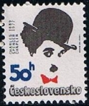 Sellos de Europa - Checoslovaquia -  2796 - Charles Chaplin