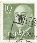 Sellos de Europa - Espa�a -  SERIE BÁSICA FRANCO. VALOR FACIAL 10 Pts. EDIFIL 1163