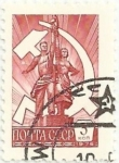 Stamps Russia -  URSS. MEDALLAS Y SÍMBOLOS SOVIÉTICOS. OBRERO Y CAMPESINA, MARTILLO Y HOZ. YVERT SU 4331