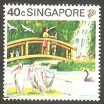 Stamps Singapore -  583 - Parque de aves Jurong