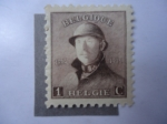 Stamps Europe - Belgium -  King Alberto I. con Casco de Solddo 1914-1918 - (Yvert 166A.