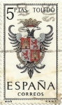 Stamps Spain -  ESCUDOS DE CAPITAL DE PROVINCIA. GRUPO V. Nº 49. TOLEDO. EDIFIL 1696