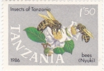 Sellos de Africa - Tanzania -  insectos