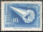 Stamps Argentina -  50 ños de la explotacion fiscal del petroleo