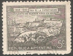 Stamps : America : Argentina :  Puerto de Buenos Aires en 1800