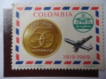 Sellos de America - Colombia -  50 Años 1919-1969-Correo Aéreo