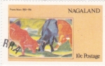 Stamps Nagaland -  pintura de Franz Marc