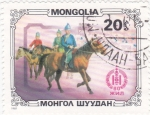 Stamps Mongolia -  jinetes