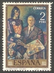 Stamps Spain -  2078 - Autorretrato, de Solana