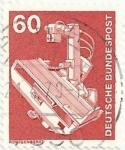 Stamps Germany -  RFA. INDÚSTRIA Y TECNOLOGIA. MÁQUINA DE RAYOS X. YVERT DE 833