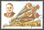 Sellos de Asia - Vietnam -  25 Anivº del primer hombre en el Espacio