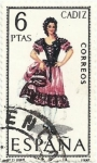 Stamps Spain -  TRAJES TÍPICOS ESPAÑOLES. GRUPO I. Nº 11. CADIZ. EDIFIL 1777