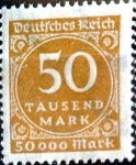 Sellos de Europa - Alemania -  Intercambio ma2s 0,20 usd 50000 mark 1923