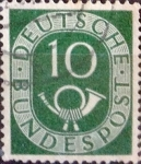 Stamps Germany -  Intercambio 0,20 usd 10 pf. 1951