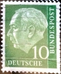 Stamps Germany -  Intercambio 0,20 usd 10 pf. 1954