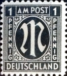 Sellos de Europa - Alemania -  Intercambio jxi 0,20 usd 1 pf. 1945