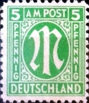 Stamps Germany -  Intercambio ma2s 0,20 usd 5 pf. 1945