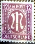 Stamps Germany -  Intercambio 0,90 usd 12 pf. 1945