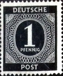 Stamps Germany -  Intercambio 0,20 usd 1 pf. 1946