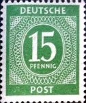 Stamps Germany -  Intercambio 0,20 usd 15 pf. 1946