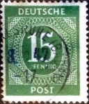 Stamps Germany -  Intercambio nfxb 0,20 usd 15 pf. 1946