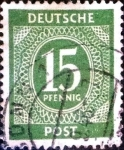 Stamps Germany -  Intercambio 0,20 usd 15 pf. 1946