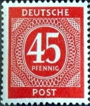 Stamps Germany -  Intercambio nfxb 0,20 usd 45 pf. 1946