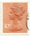 Sellos del Mundo : Europa : Reino_Unido : SERIE ISABEL II TIPO MACHIN. VALOR FACIAL 10p. YVERT GB 782b