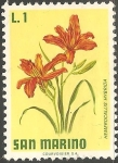 Stamps San Marino -  hemerocallis hybrida-Lirio de día