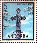 Stamps Andorra -  Intercambio fdxa 0,50 usd 5 pta. 1977