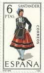 Sellos de Europa - Espa�a -  TRAJES TÍPICOS REGIONALES. GRUPO IV. Nº 42. SANTANDER. EDIFIL 1954