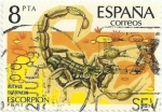 Sellos de Europa - Espa�a -  FAUNA. INVERTEBRADOS. ESCORPIÓN COMÚN. Buthus europaeus. EDIFIL 2533