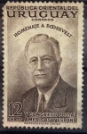 Sellos de America - Uruguay -  Homenaje a Roosevelt