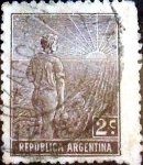 Stamps Argentina -  Intercambio 0,25 usd  2 cent. 1911