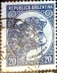 Stamps Argentina -  Intercambio 0,20 usd 20 cent. 1951