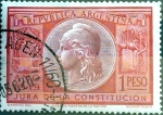 Sellos de America - Argentina -  Intercambio 0,20 usd 1 peso 1949