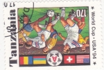 Stamps Tanzania -  copa mundial de futbol USA-94